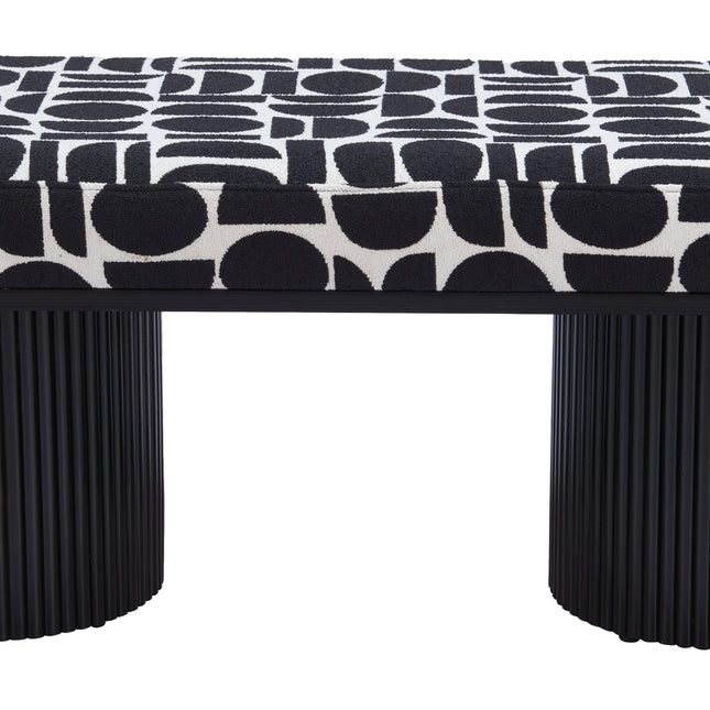 Botoia Bench Black & White Benches TriadCommerceInc   