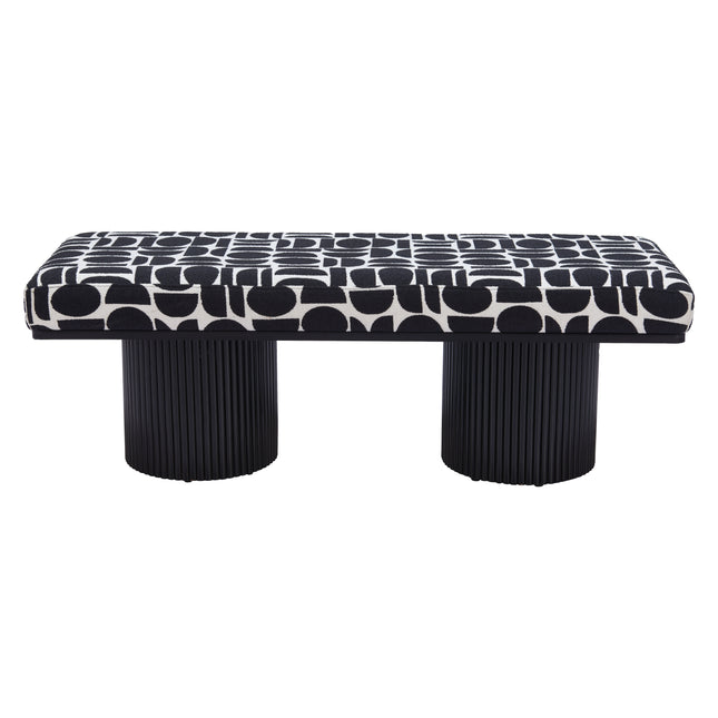 Botoia Bench Black & White Benches [TriadCommerceInc]   