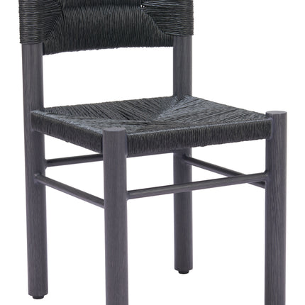 Iska Dining Chair (Set of 2) Black Seating TriadCommerceInc   