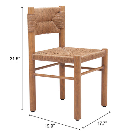 Iska Dining Chair (Set of 2) Natural Seating TriadCommerceInc   