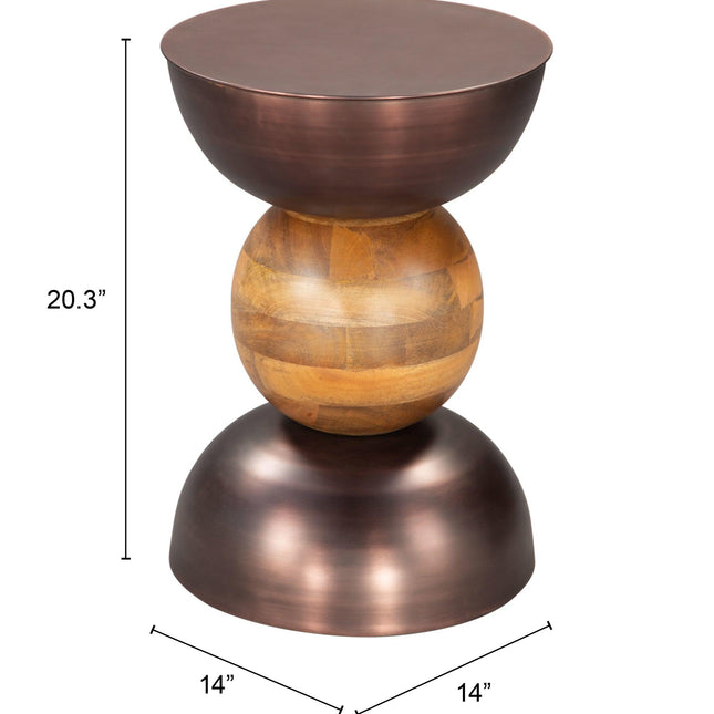 Tripoli Side Table Bronze Side Tables TriadCommerceInc   