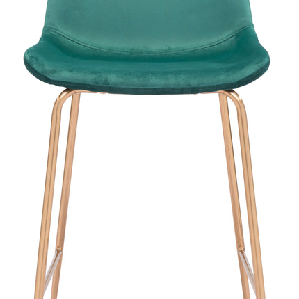 Tony Counter Stool Green & Gold Counter Stools TriadCommerceInc   