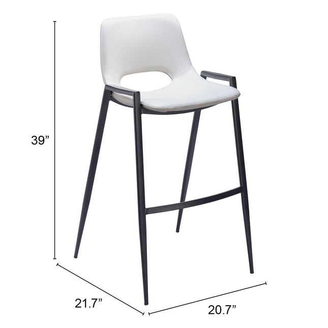 Desi Barstool (Set of 2) White Barstools TriadCommerceInc   