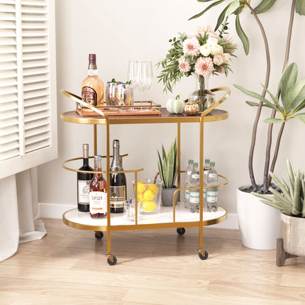 Antalya Bar Cart Multicolor Storage TriadCommerceInc   