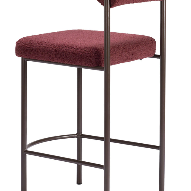 Livorno Counter Stool (Set of 2) Red & Bronze Counter Stools TriadCommerceInc   