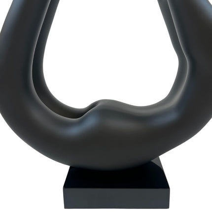 Yoga Black Sculpture - White Base Sculpture TriadCommerceInc   