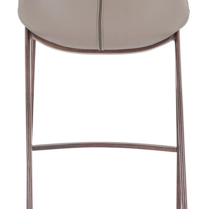 Magnus Barstool (Set of 2) Brown & Walnut Barstools TriadCommerceInc   