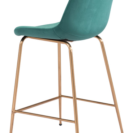 Tony Counter Stool Green & Gold Counter Stools TriadCommerceInc   