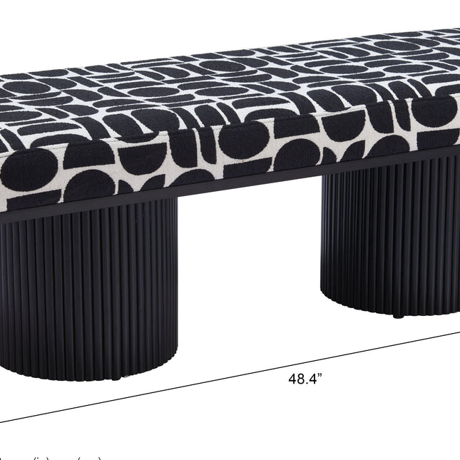 Botoia Bench Black & White Benches TriadCommerceInc   