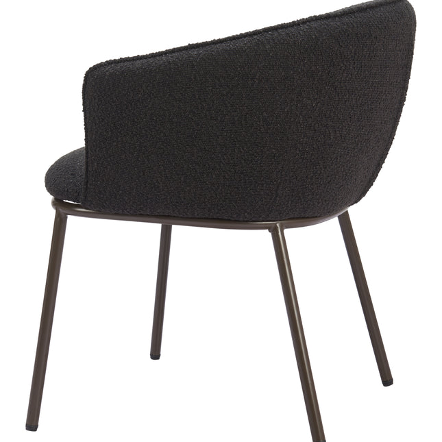 Essen Dining Chair Black & Bronze Chairs TriadCommerceInc   