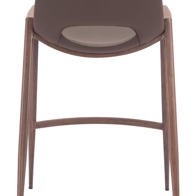 Desi Counter Stool (Set of 2) Brown & Walnut Counter Stools TriadCommerceInc   