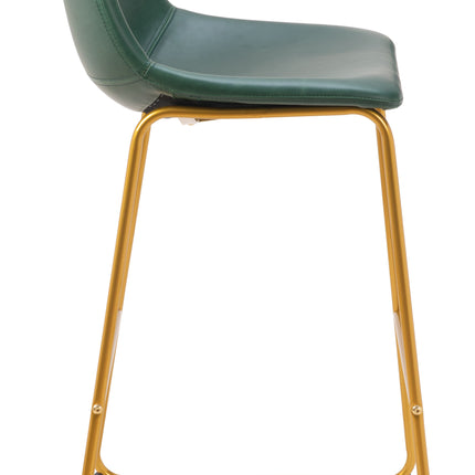 Augusta Barstool (Set of 2) Green & Gold Barstools TriadCommerceInc   