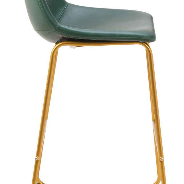 Augusta Barstool (Set of 2) Green & Gold Barstools TriadCommerceInc   