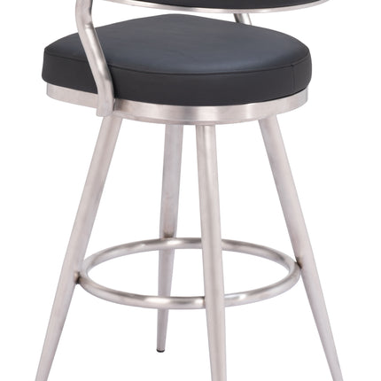 Vagur Swivel Barstool Black Barstools [TriadCommerceInc]   