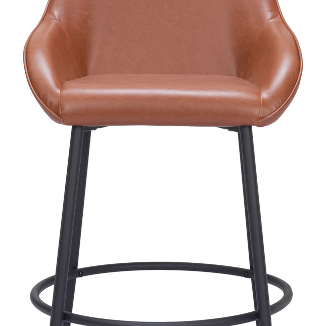 Vila Counter Stool (Set of 2) Brown Counter Stools TriadCommerceInc   