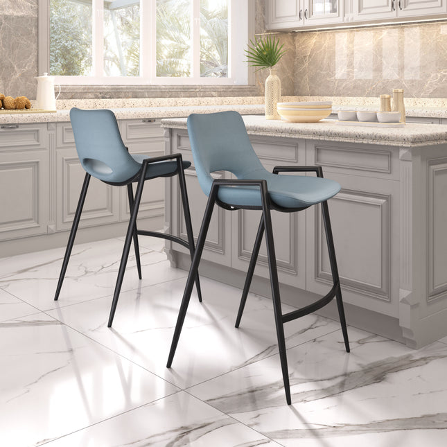 Desi Counter Stool (Set of 2) Blue Counter Stools TriadCommerceInc   