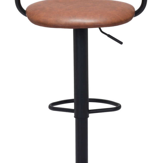 Kirby Barstool Vintage Brown & Black Barstools TriadCommerceInc   