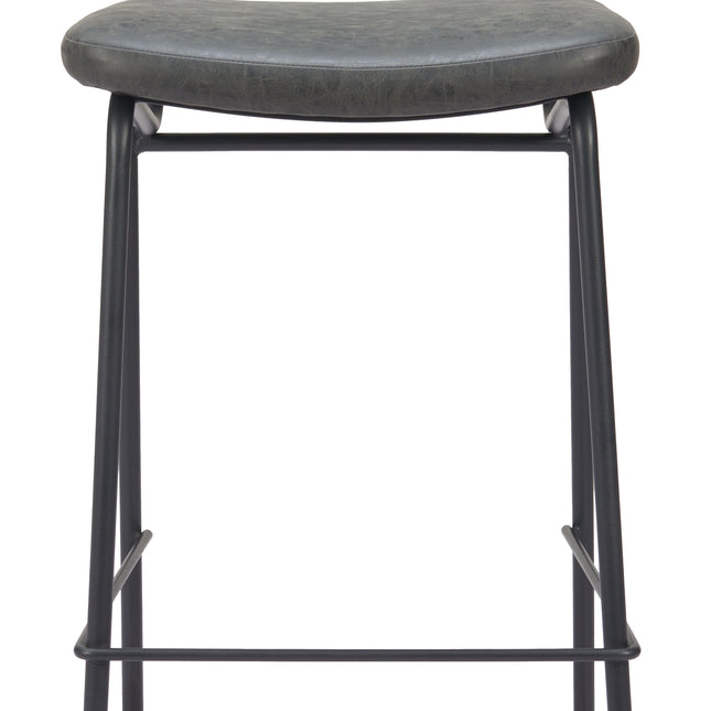 Charon Barstool (Set of 2) Vintage Black Barstools TriadCommerceInc   