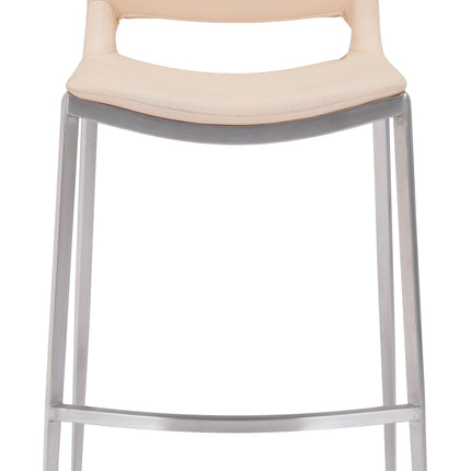 Ace Barstool (Set of 2) Light Pink & Silver Barstools TriadCommerceInc   