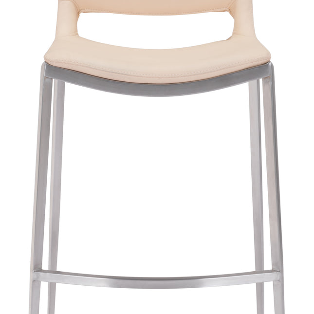 Ace Barstool (Set of 2) Light Pink & Silver Barstools TriadCommerceInc   