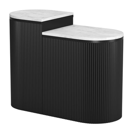 Ormara Side Table Set (2-Piece) White & Black Side Tables TriadCommerceInc   