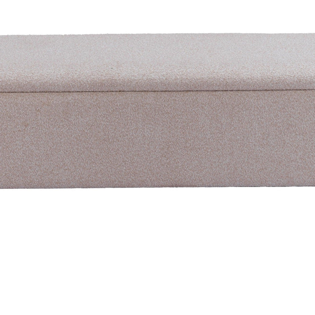 Lebreton Storage Bench Oatmeal Beige Benches TriadCommerceInc   