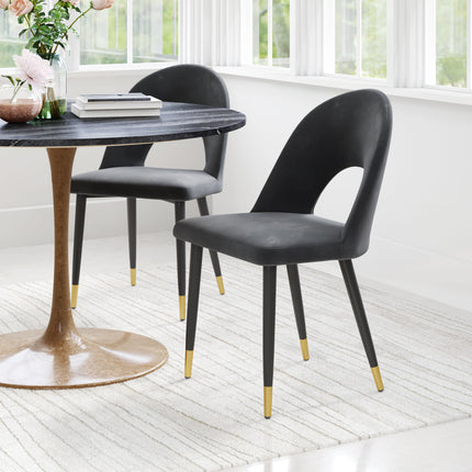 Menlo Dining Chair (Set of 2) Black Chairs TriadCommerceInc   