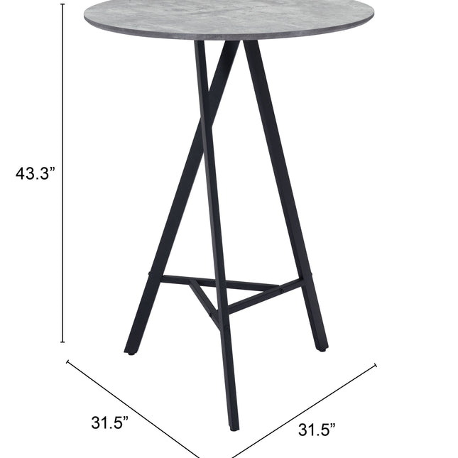 Metz Bar Table Gray Tables TriadCommerceInc   