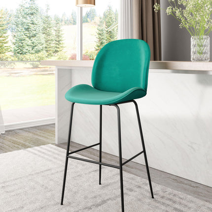 Miles Barstool Green Barstools [TriadCommerceInc]   