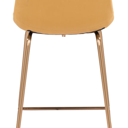 Tony Counter Stool Yellow & Gold Counter Stools TriadCommerceInc   