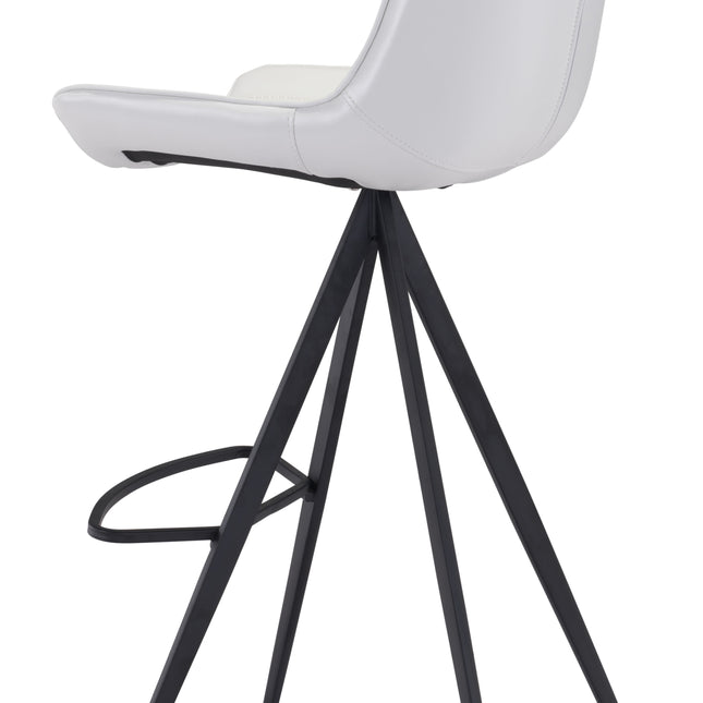 Aki Barstool (Set of 2) White & Black Barstools TriadCommerceInc   