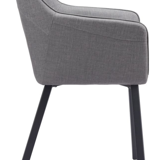 Adage Dining Chair (Set of 2) Gray Chairs TriadCommerceInc   