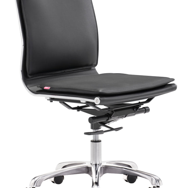 Lider Plus Armless Office Chair Black Chairs TriadCommerceInc Default Title  