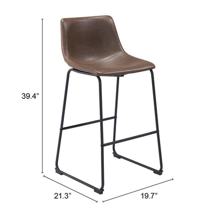 Smart Barstool (Set of 2) Vintage Espresso Barstools [TriadCommerceInc]   