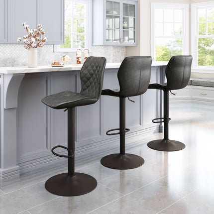 Seth Barstool Vintage Gray & Dark Bronze Barstools [TriadCommerceInc]   