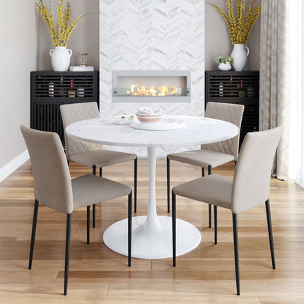 Phoenix Dining Table White Tables TriadCommerceInc   