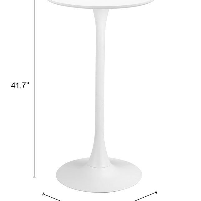 Auray Bar Table White Tables TriadCommerceInc   