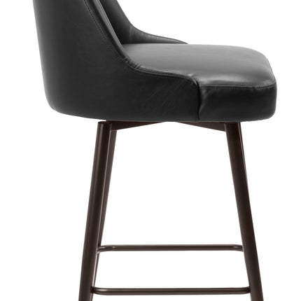 Keppel Swivel Counter Stool Black & Bronze Counter Stools [TriadCommerceInc]   