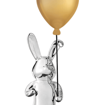 Chrome Bunny Gold Balloon Sculpture TriadCommerceInc   