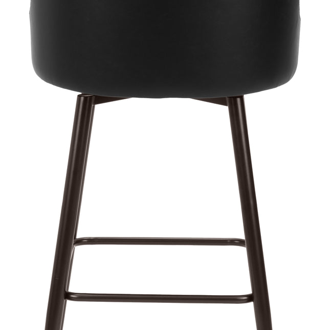 Keppel Swivel Barstool Black & Bronze Barstools TriadCommerceInc   