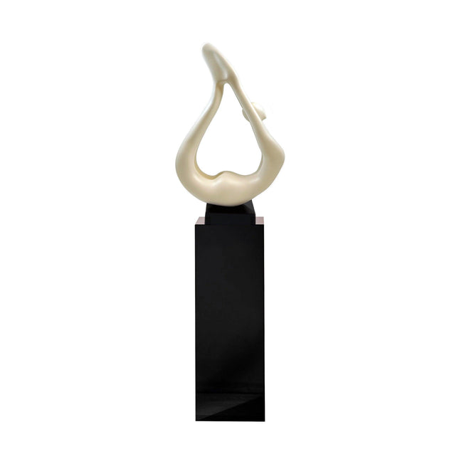 Yoga White Sculpture - Black Base Sculpture TriadCommerceInc   