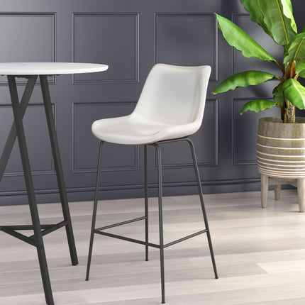 Byron Barstool White Barstools TriadCommerceInc   