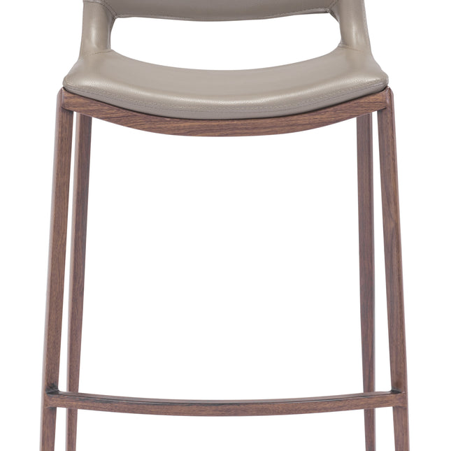 Ace Barstool (Set of 2) Brown & Walnut Barstools TriadCommerceInc   