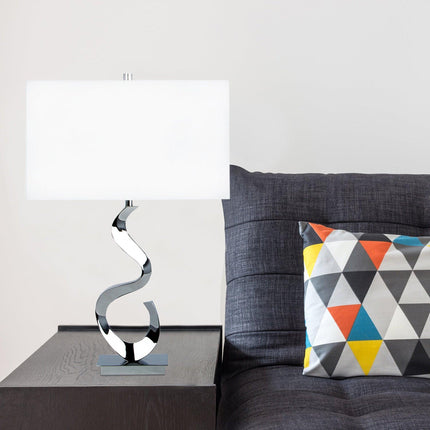 Abstract Chrome Table Lamp //  1 Light Table Lamps [TriadCommerceInc]   