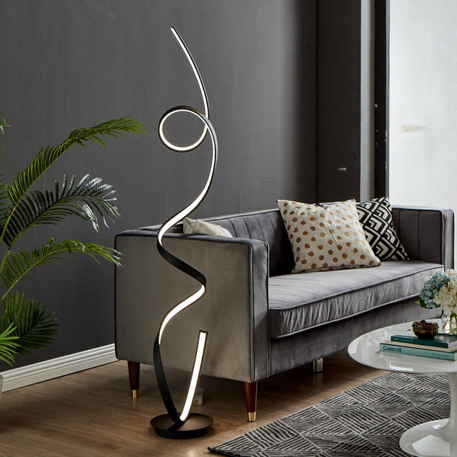 Amsterdam LED Matte Black 63-Inch Floor Lamp - Dimmable Floor Lamps TriadCommerceInc   