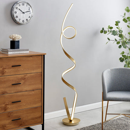 Amsterdam LED Sandy Gold  63-Inch Floor Lamp - Dimmable Floor Lamps [TriadCommerceInc]   