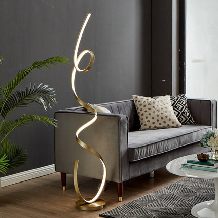 Amsterdam LED Sandy Gold  63-Inch Floor Lamp - Dimmable Floor Lamps [TriadCommerceInc]   