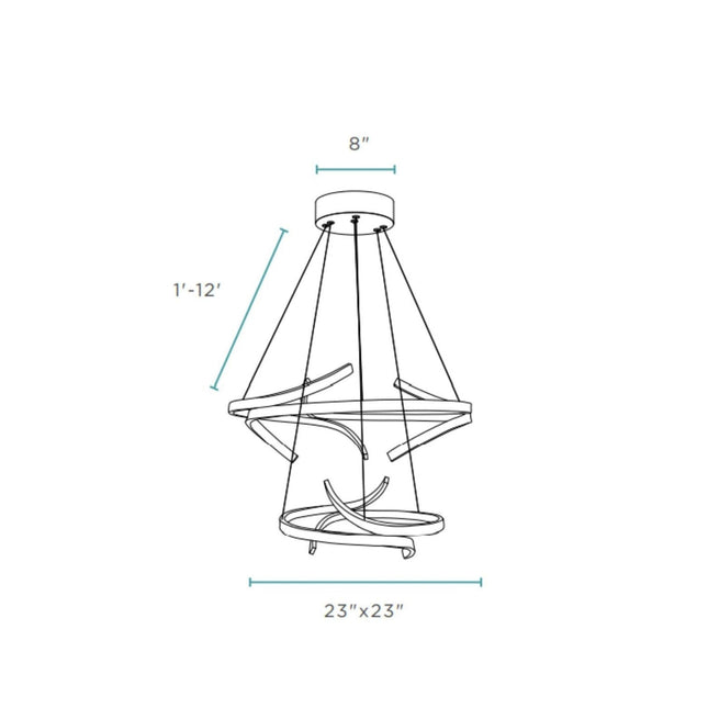 Beijing LED adjustable Round Chandelier // Chrome Chandeliers TriadCommerceInc   