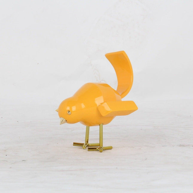 Bird Sculpture // Small Yellow Sculpture TriadCommerceInc   