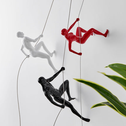 Black, Red, & White Wall Sculpture Climbing Set Sculpture [TriadCommerceInc]   